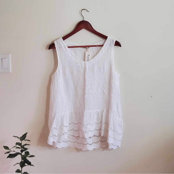 Valentina Naldi Tops - Valentina Naldi Linen Top Size L